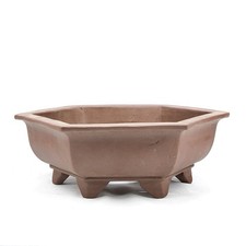 Bonsai Schale Eckig 27 x 27 x 10,5 cm, Braun , Unglasiert