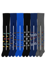 6 Paar Jungen Kinderstrumpfhosen Fußball Motiv Größe 110-152 Strumpfhosen