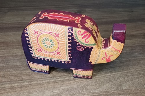 Spardose elefant aus leder - spardose,