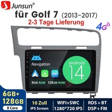 8-Kern DAB+ Für VW Golf 7 VII 2013-2017 Android 14 Autoradio Carplay GPS Navi 4G