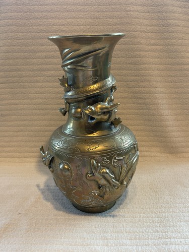 Chinesische bronzevase mit - bronzevase,
