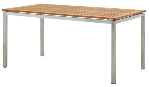 Edelstahl teak gartentisch - edelstahl,