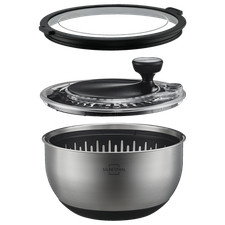 Salatschleuder Edelstahl mit