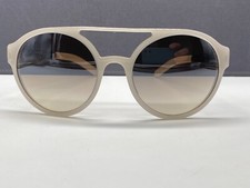 IC! Berlin Sonnenbrille Damen Rund Weiß Creme Claus große Gläser  Pearl Panto