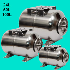 Edelstahl Druckkessel 24L 50L 100L Ausdehnungsgefäß Membrankessel Hauswasserwerk