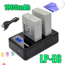 2X LP-E8 Akku + LCD Dual