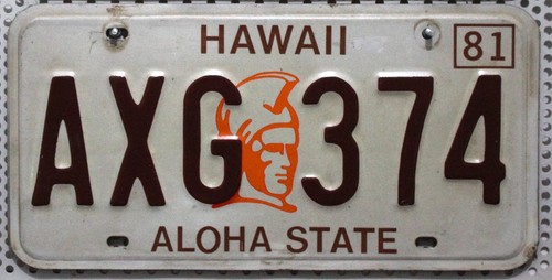 Hawaii nummernschild usa - hawaii,