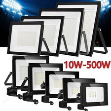 LED Strahler Außen Fluter 10W-500W Baustrahler Flutlicht 230V Scheinwerfer IP65