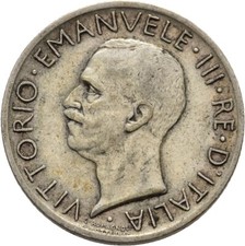 Italien 5 Lire 1930 Silber 4,9