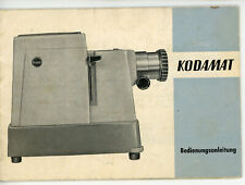 KODAK Bedienungsanleitung KODAMAT DIA Projektor User Manual Anleitung (Y6082