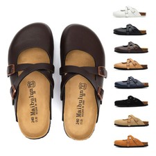 Maibulun Damen Pantoletten Hausschuhe Hauslatschen Kork Fussbett Hausschlappen