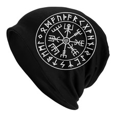 Viking, Wikinger, Unisex Warme Mütze, Valhalla,VEGVISIR KOMPASS,Runen