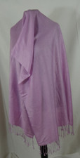 Wunderschöner Großer KASCHMIR + VISKOSE Schal Rosa Flieder Ton 184x70 cm NEU!