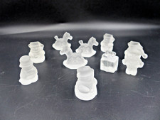 10 edle Weihnachtsfiguren, satiniert aus 24% Bleikristall, Handmade aus Germany