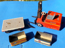 Gabelstapler DDR MSB Diesel mit Anhänger Blech Spielzeug