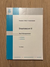 Hemmer/Wüst Staatsrecht II Skript 10. Auflage gebraucht