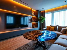 Welle Epoxid Runder Tisch