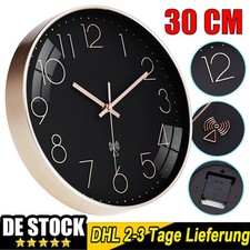 Moderner Funkuhr 30cm Wanduhr