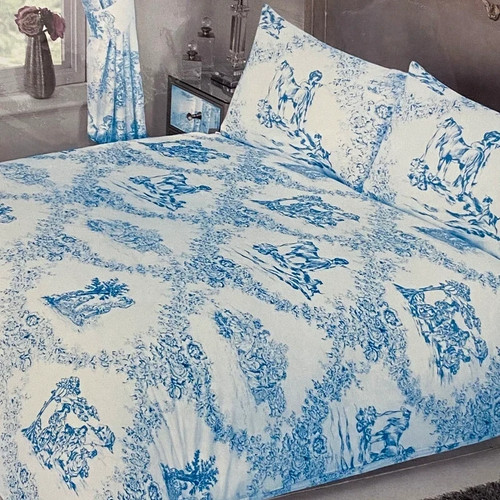 Toile jouy blau - toile,