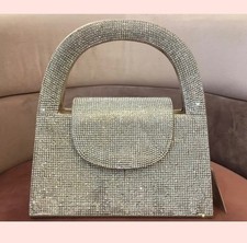 Handtasche Tasche klein Clutch Elegante Partytasche Neu Strass Glitzer Sylvester