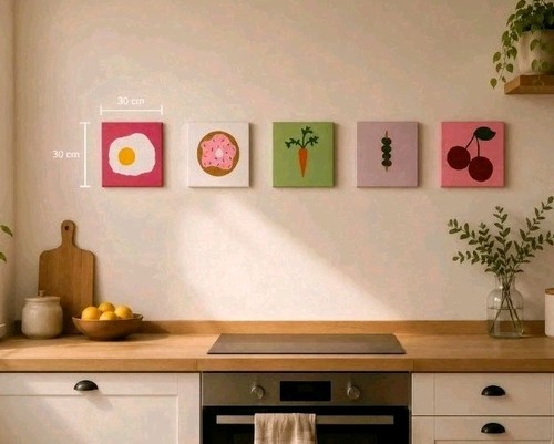 5er set kleine leinwandbilder - 5er,