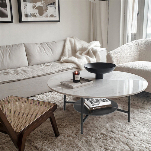Couchtisch rund mit ablage - mit, 1