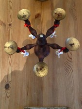 Wunderschöner Art decó Kerzenständer Porzellan Hirsch Weihnachten Festlich 