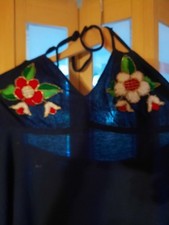 Langes Sommerkleid, dunkelblau