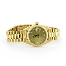 Geneve Uhr 750 Gold 18 kt Gelbgold – Diamant Ziffernblatt - 26mm 