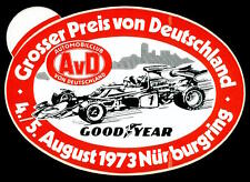 Souvenir Aufkleber Großer Preis Deutschland 1973 Nürburgring 12x8cm Vintage 70er