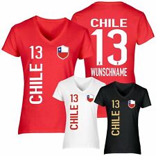 FanShirt CHILE Trikot Damen Druck Nummer Name Jersey WM FanShirts4u