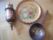 3 Antike handbemalte-