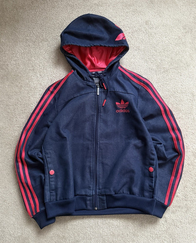 Adidas jeansjacke mit - adidas, kapuze