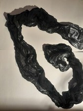 Dekoschal, 135 cm, schwarz-silber