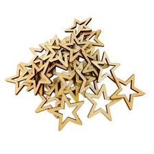 25 Stück Holz Sterne Vorlage unvollendete Formen Bastelzubehör Dekoration