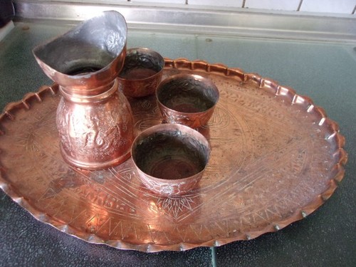 Sake set aus kupfer - sake-set,