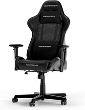 DXRacer ACER PVC Lader Formula L Ergonomisch Gaming Stuhl mit Armlehnen Schwarz