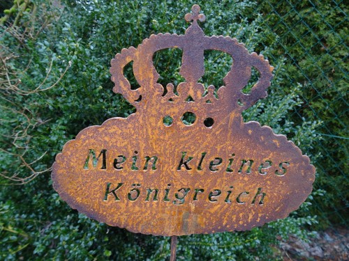 Gartenstecker krone mein - gartenstecker, "mein