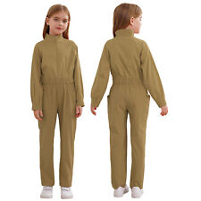Kinder Arbeitsoverall Jungen Mädchen Kesselanzug Langarm Schutzoverall Jumpsuit 