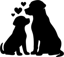 Labrador Dogs in Love Vinyl