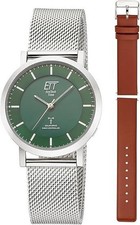 Funk ELS-11618-81MS Solar Damen Uhr Armbanduhr Wasserdicht 36 mm silber 