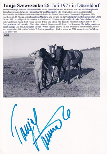 Autogramm tanja stewczenko - tanja,