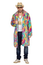 Plüschmantel bunt Pelzmantel