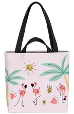 Flamingo Palmen Insel Tasche