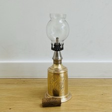 Antike Messing Benzinlampe CLAMFOR, Sammlerstück, Frankreich, um 1900