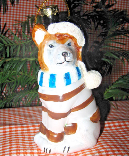 Christbaumschmuck hund husky - christbaumschmuck,