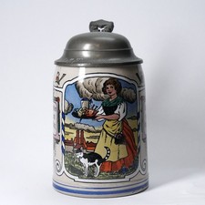 Jugendstil 1/2l Bierkrug Franz