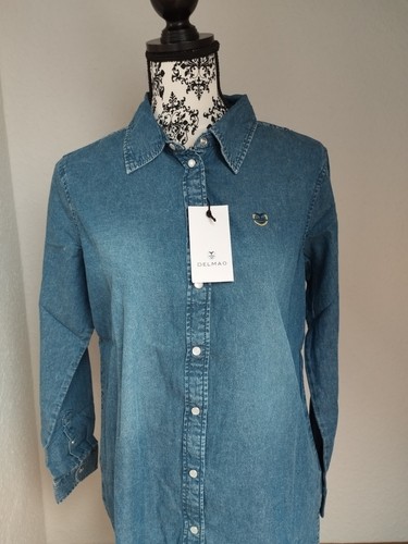 Damenbluse jeanshemd langarm - damenbluse,
