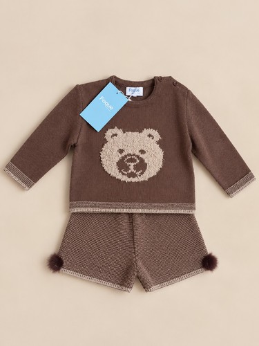Foque baby 24m brown - foque, knitted