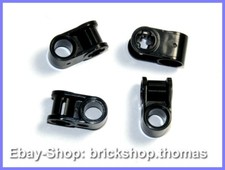 Lego 4 x Technic Verbinder schwarz - 6536 - Axle Pin Connector Black - NEU / NEW